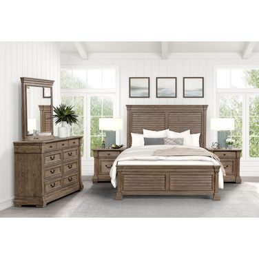 Sheringham Queen Bed In Weathered Gray