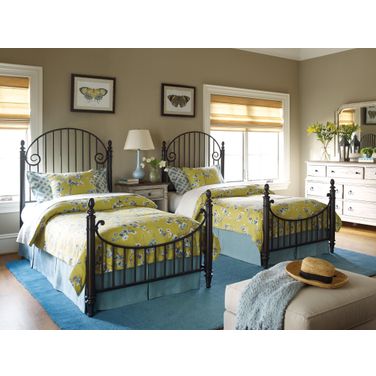 Weatherford Cornsilk Catlins Metal Bedroom Set
