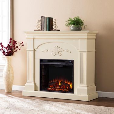 Sicilian Harvest Electric Fireplace In Ivory
