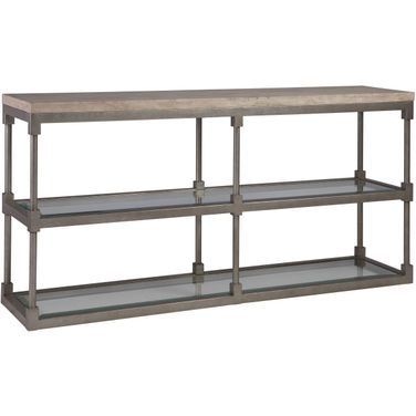 Signature Designs Topa Console In Silver Leaf