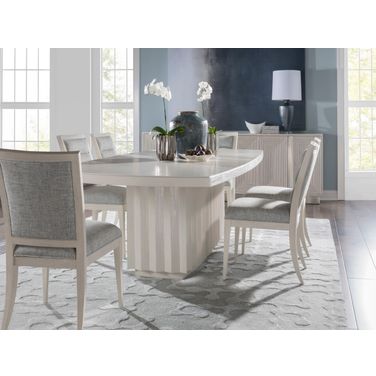 Signature Designs Cerused Light Gray Sarto Extendable Rectangular Dining Room Set
