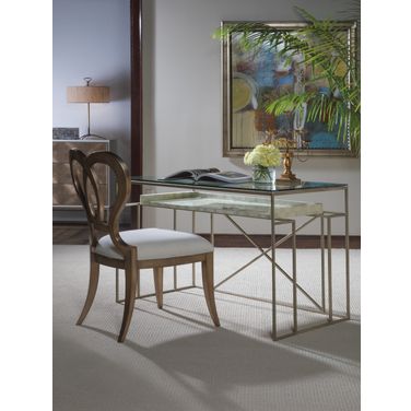 Signature Designs Champagne Foil And Capiz Shell Cumulus Writing Home Office Set