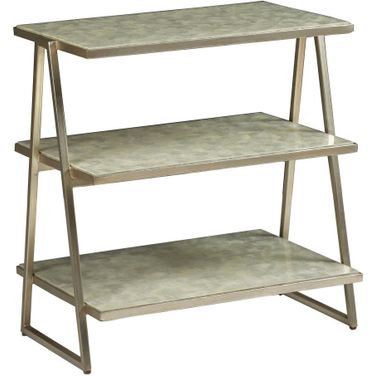 Signature Designs Cumulus Capiz Triangular Tier Table In Champagne