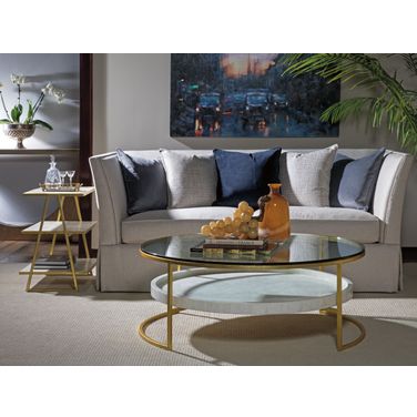Signature Designs Gold Large Round Occasional Table Set
