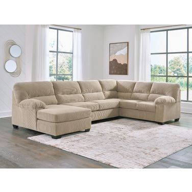 SimpleJoy 3-Piece Sectional with LAF Chaise In Sand
