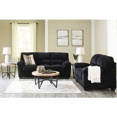 Simplejoy Living Room Set In Onyx