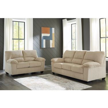 SimpleJoy Living Room Set In Sand