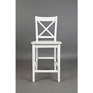 Simplicity X-Back Counter Stool Set of 2 In White