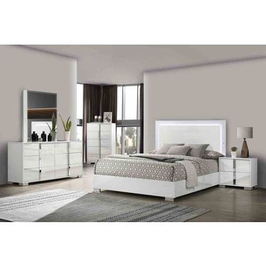 Sinistra Bedroom Set In White