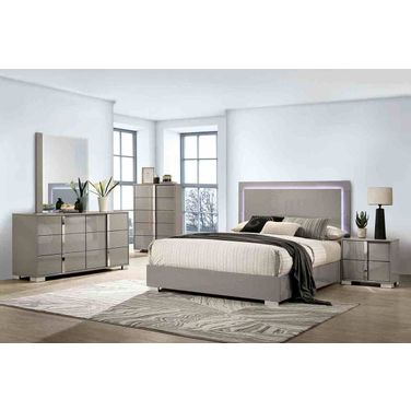 Sinistra Queen Bed In Light Taupe