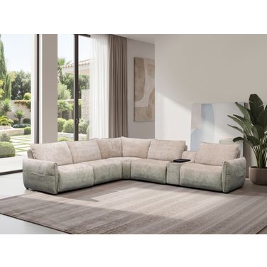 Skyline Spazio Fabric Sectional Sofa In Gray