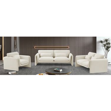 Sloan Living Room Set In Cream