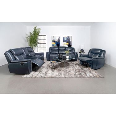 Sloane Living Room Set In Blue