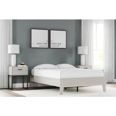 Socalle Light Natural Queen Platform Bed