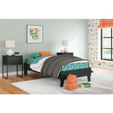 Socalle Youth Platform Bedroom Set In Black