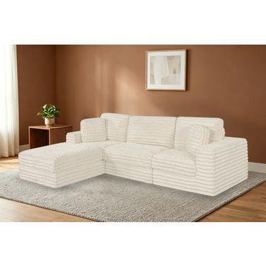 Sofia 4-Piece Compressed Sectional In Beige