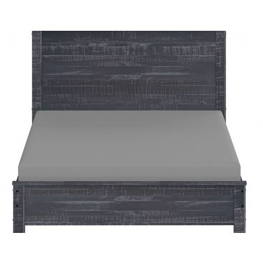 Solid Wood Full Double Bed Frame In Grey