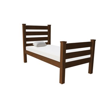 Solid Wood Twin Bed Frame In Brown