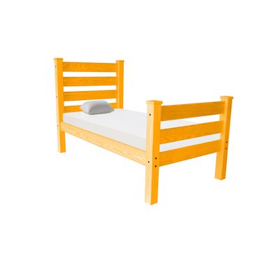 Solid Wood Twin Bed Frame In Orange