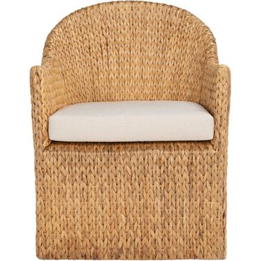 Solomon Water Hyacinth Chair In Natural And Beige
