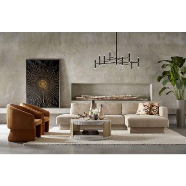 Solterra Cavette White And Brass Occasional Table Set