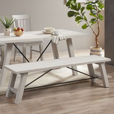Sonoma Dining Bench In Reclaimed White