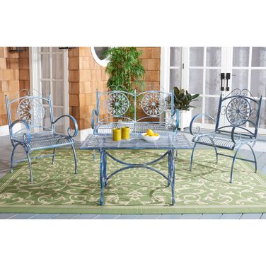 Sophie 4 Piece Outdoor Set in Antique Blue