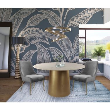 Sorrento Dining Room Set w/ Grey Owen Chairs