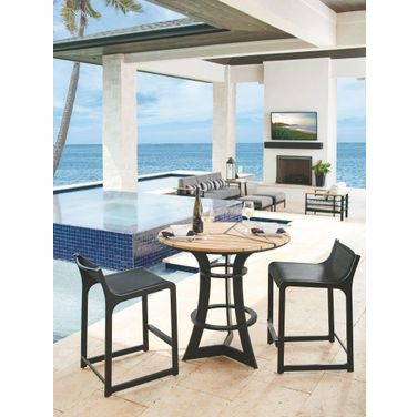 South Beach Dark Obsidian Outdoor Bistro Set