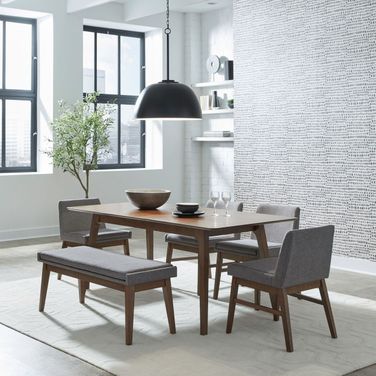 Space Savers Rectangular Dining Set In Walnut