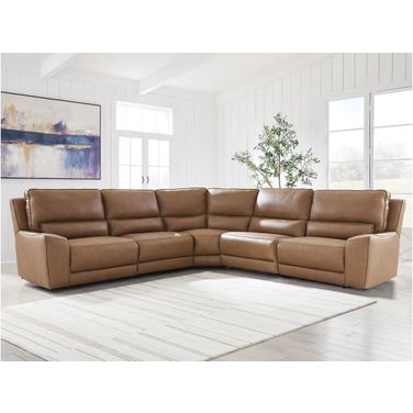 Spear Hill 5-Piece Power Reclining Sectional In Caramel