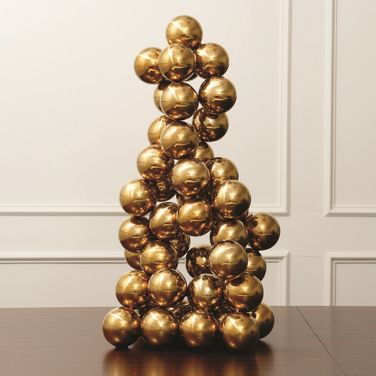 Sphere Sculpture In Brass