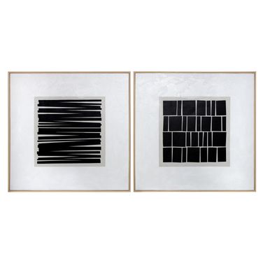 Split Personality 48" x 48" Accent Wall Art Set of 2 In Wood