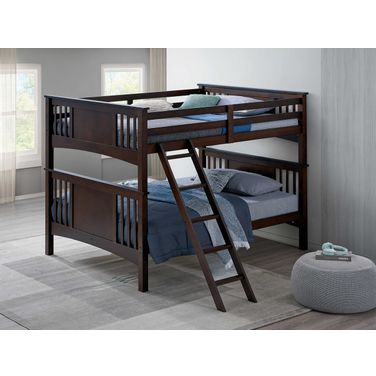 Spring Creek Full Over Full Bunk Bed In Dark Walnut
