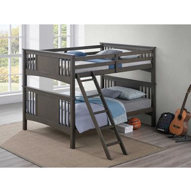 Spring Creek Full Over Full Bunk Bed In Stain Gray
