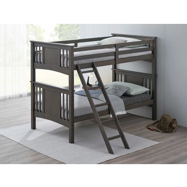 Spring Creek Twin Over Twin Bunk Bed In Stain Gray