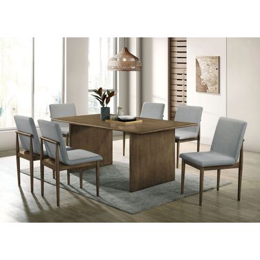 St Gallen Dining Room Set In Natural and Light Grey