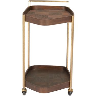 Stela Bar Cart In Walnut