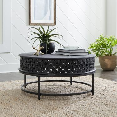 Stella Accent Cocktail Table In Black