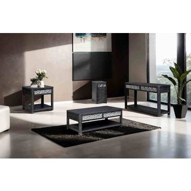 Sterling West Rectangular Occasional Table Set with Casters In Ash Gray