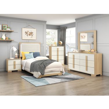 Sterling Youth Panel Bedroom Set In Natural