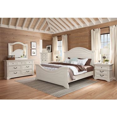 Stonebrook Panel Bedroom Set In Antique White