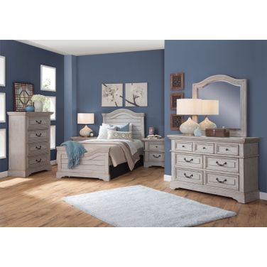 Stonebrook Youth Panel Bedroom Set in Antique Gray