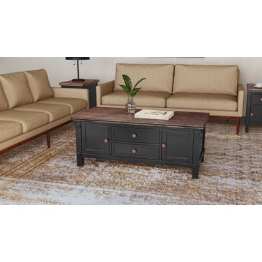 Stormy Ridge Coffee Table with Casters In Chicory and Black
