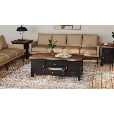 Stormy Ridge Occasional Table Set In Chicory and Black