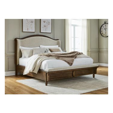 Sturlayne Queen Upholstered Panel Bed In Brown