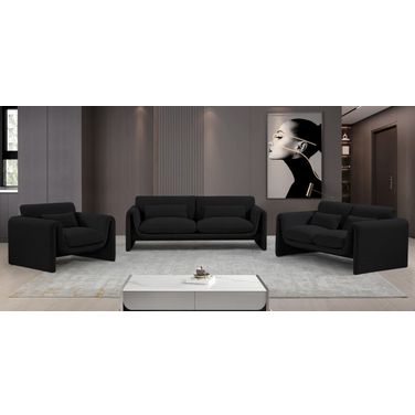 Stylus Living Room Set In Black