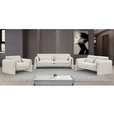 Stylus Living Room Set In Cream