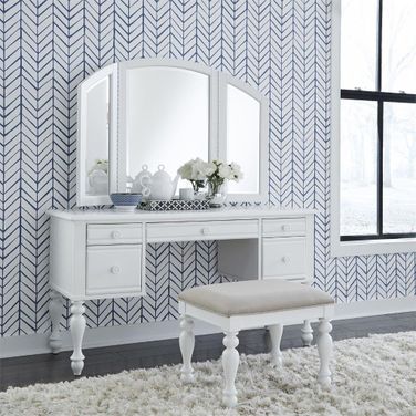 Summer House I Oyster White Vanity Set