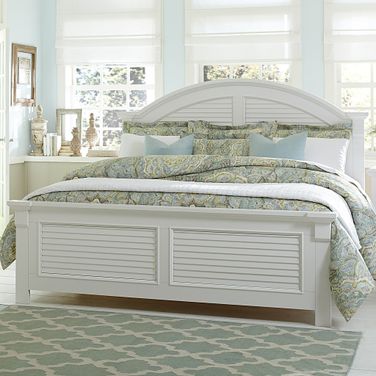 Summer House King Panel Bed In Oyster White